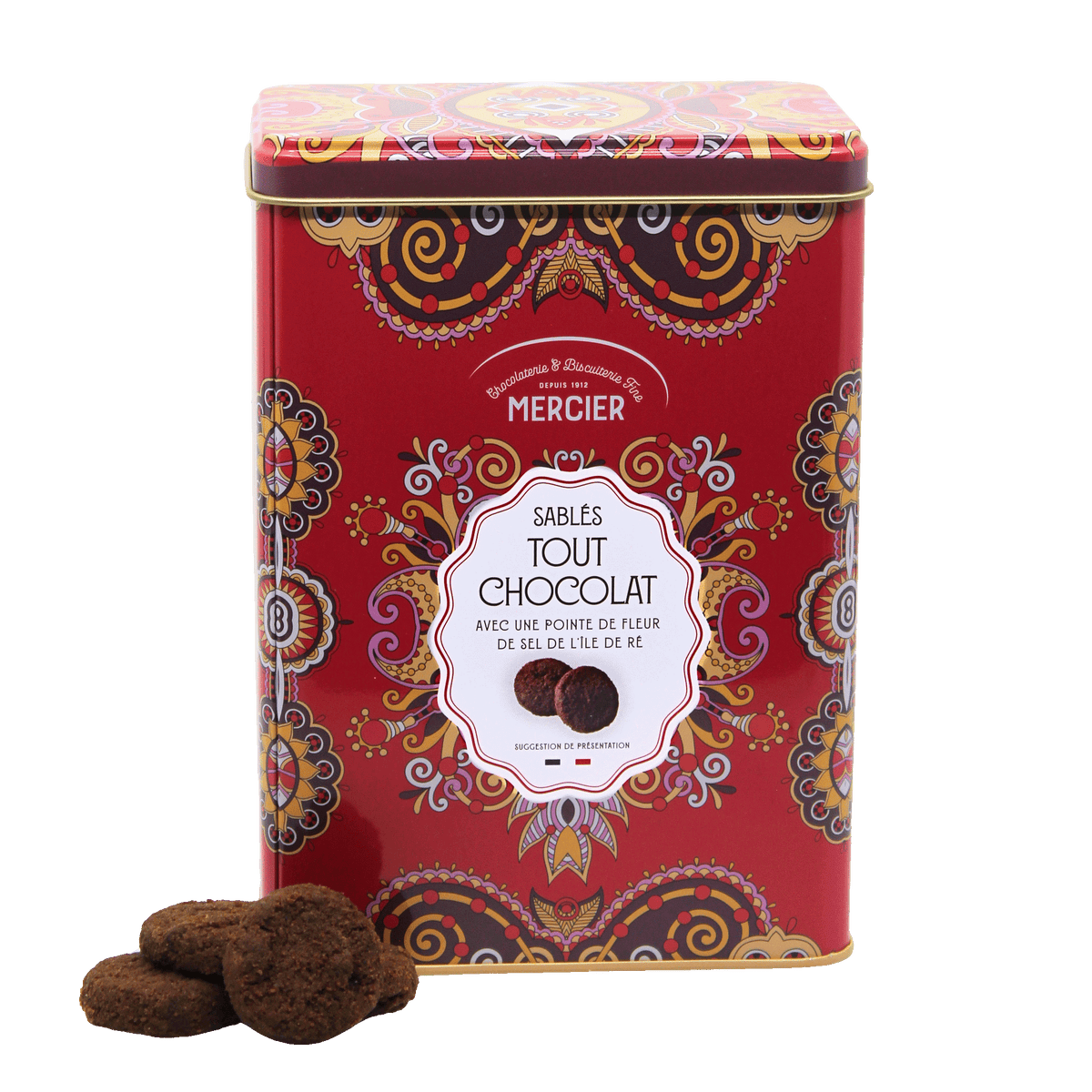 Sablés tout chocolat boite fer - 230g