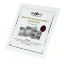 Carnet de feuilles Argent 9.5cm x 9.5cm - 25 feuilles