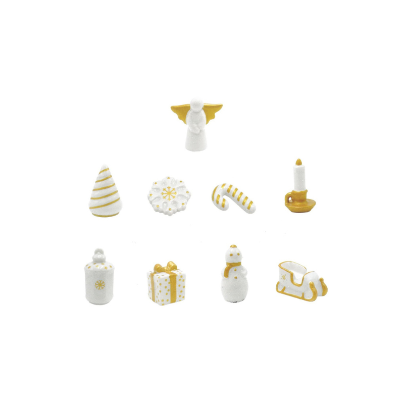 WINTER WHITE THEME FEVE FIGURINES x100