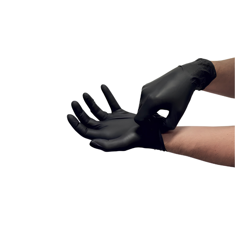 black nitrile gloves powder-free size: m - 630245 - 10 x 100