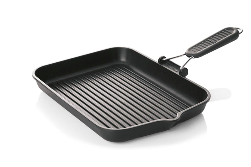 Grill manche rabattable 46x26 cm - Fonte aluminium (1 X 1 unité )