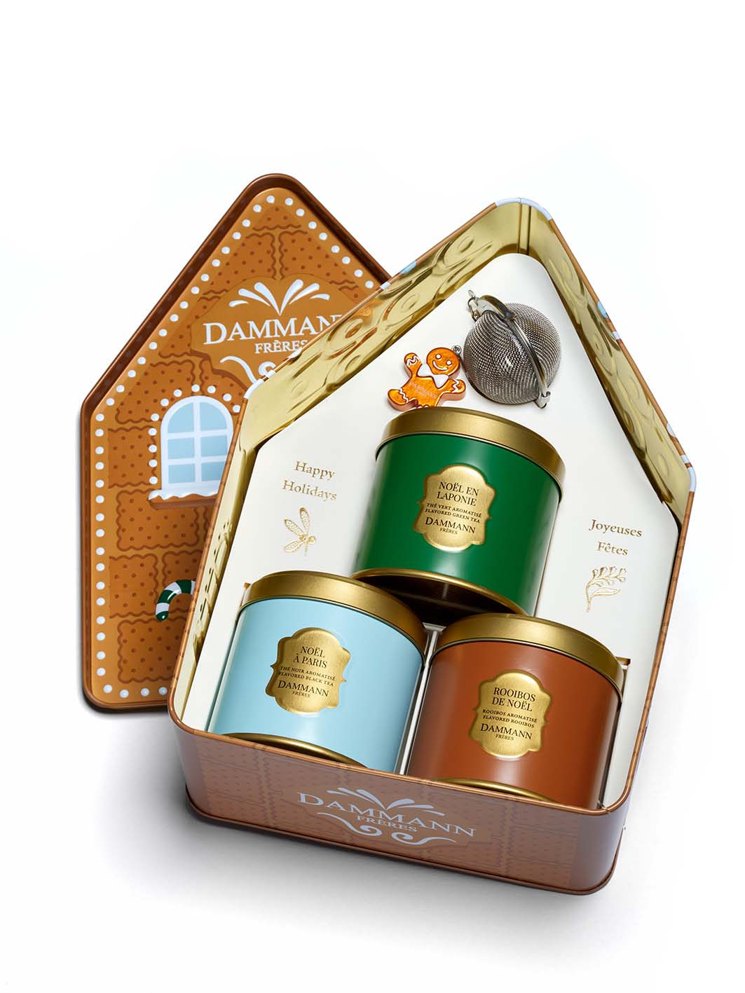 Coffret métal Candy Christmas et son infuseur - 3x40g