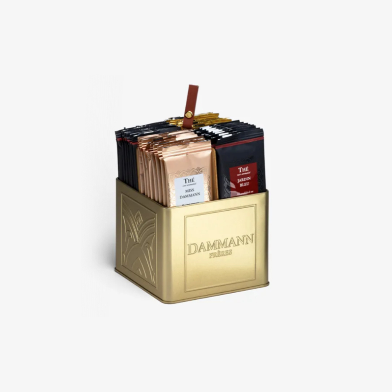 Coffret infiniment - présentoir or de 32 sachets de thés