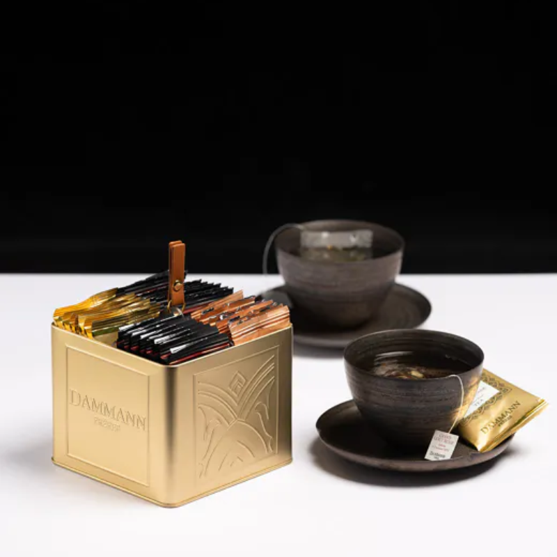 Coffret infiniment - présentoir or de 32 sachets de thés