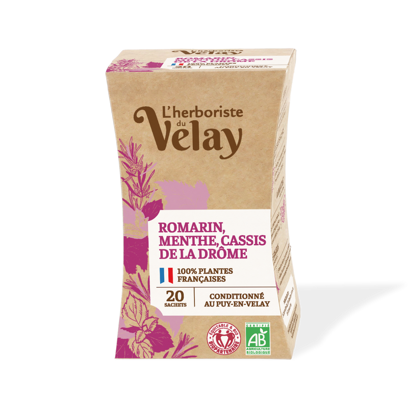 Infusion romarin menthe cassis de la Drome- 20 sachets