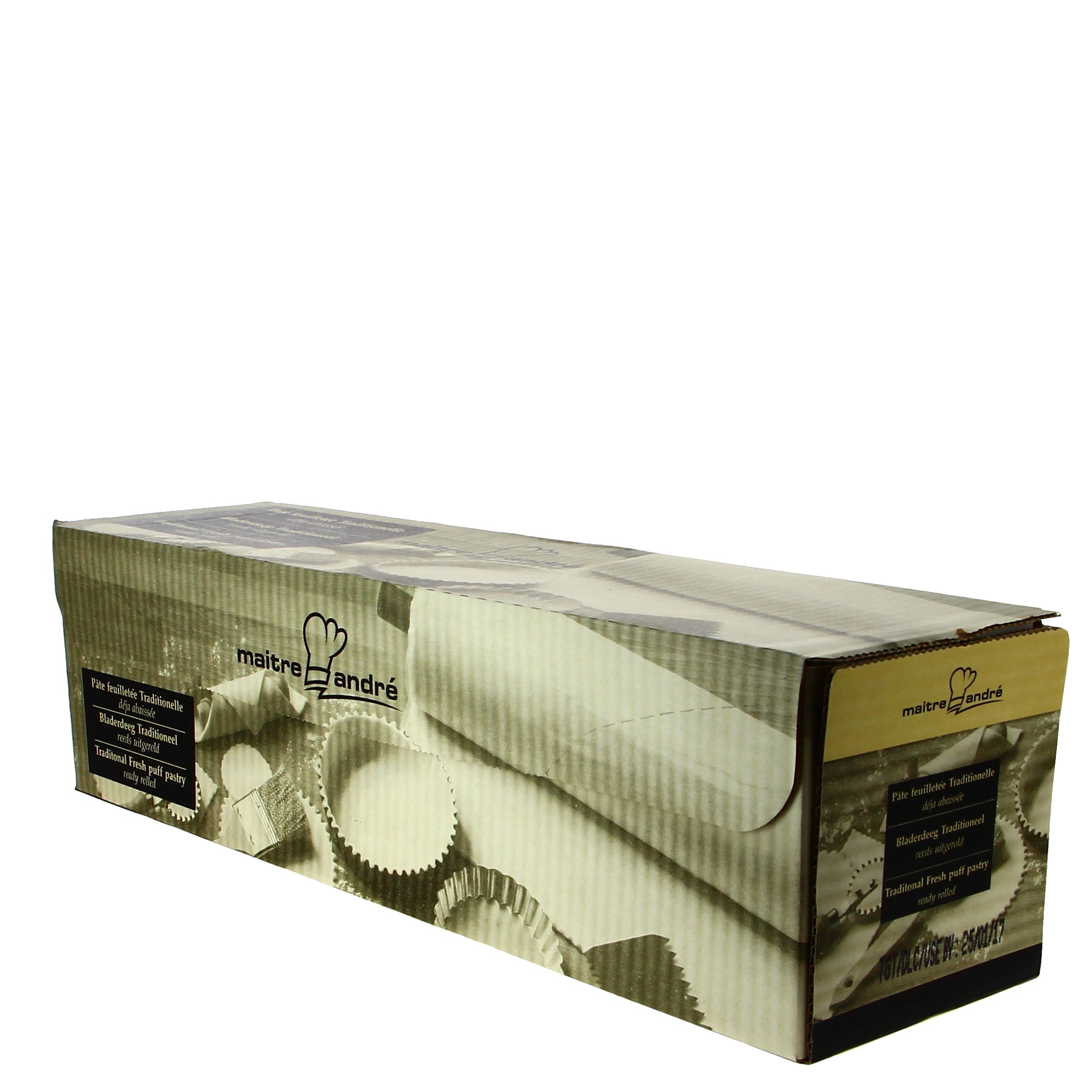 Pâte feuilletée traditionnelle 350cmx40cmx2.5mm - 4.25kg