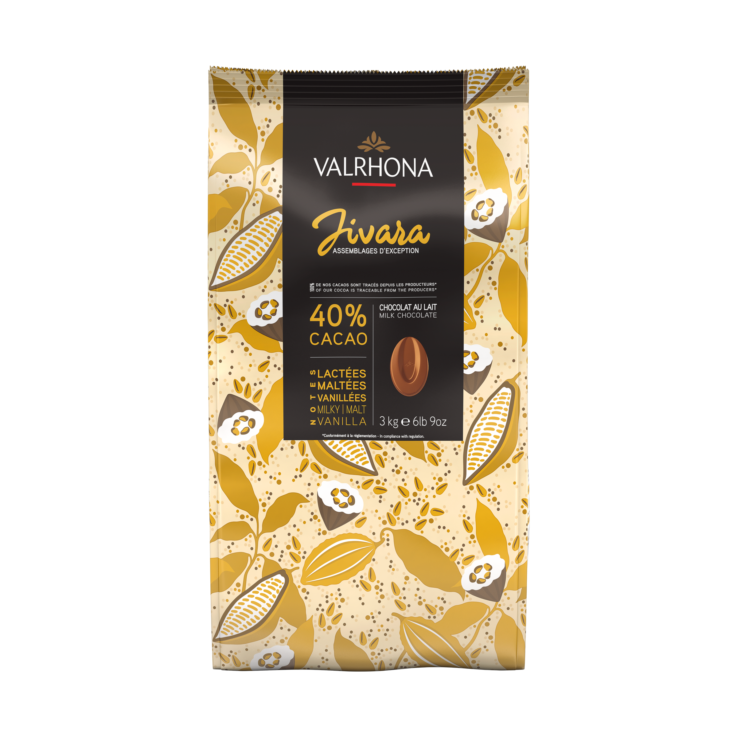 Jivara 40% milk couverture chocolate - 3kg