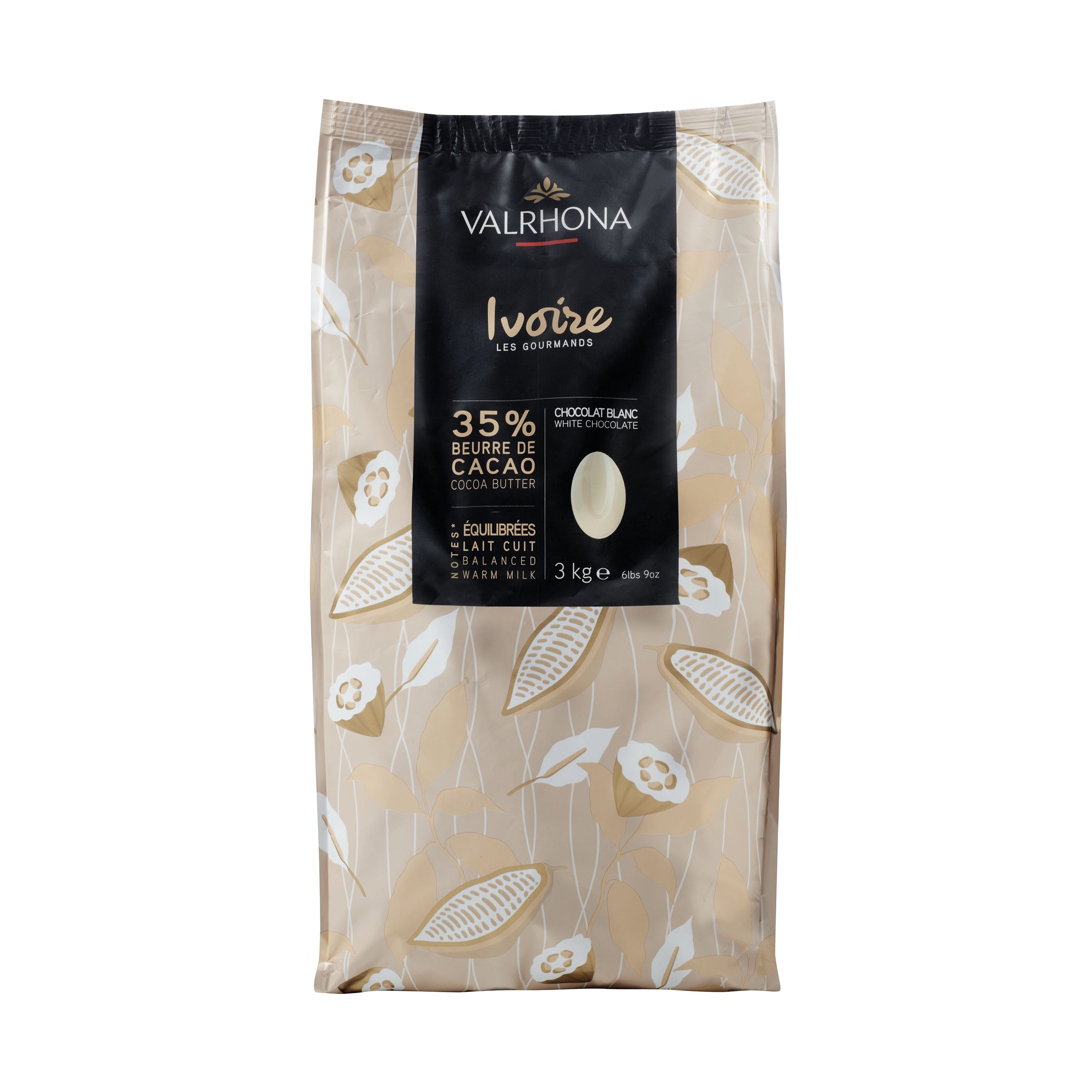Chocolat de couverture blanc Ivoire 35% fèves - 3kg