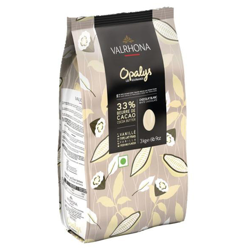 White Chocolate Couverture 33% Opalys Beans - 3Kg
