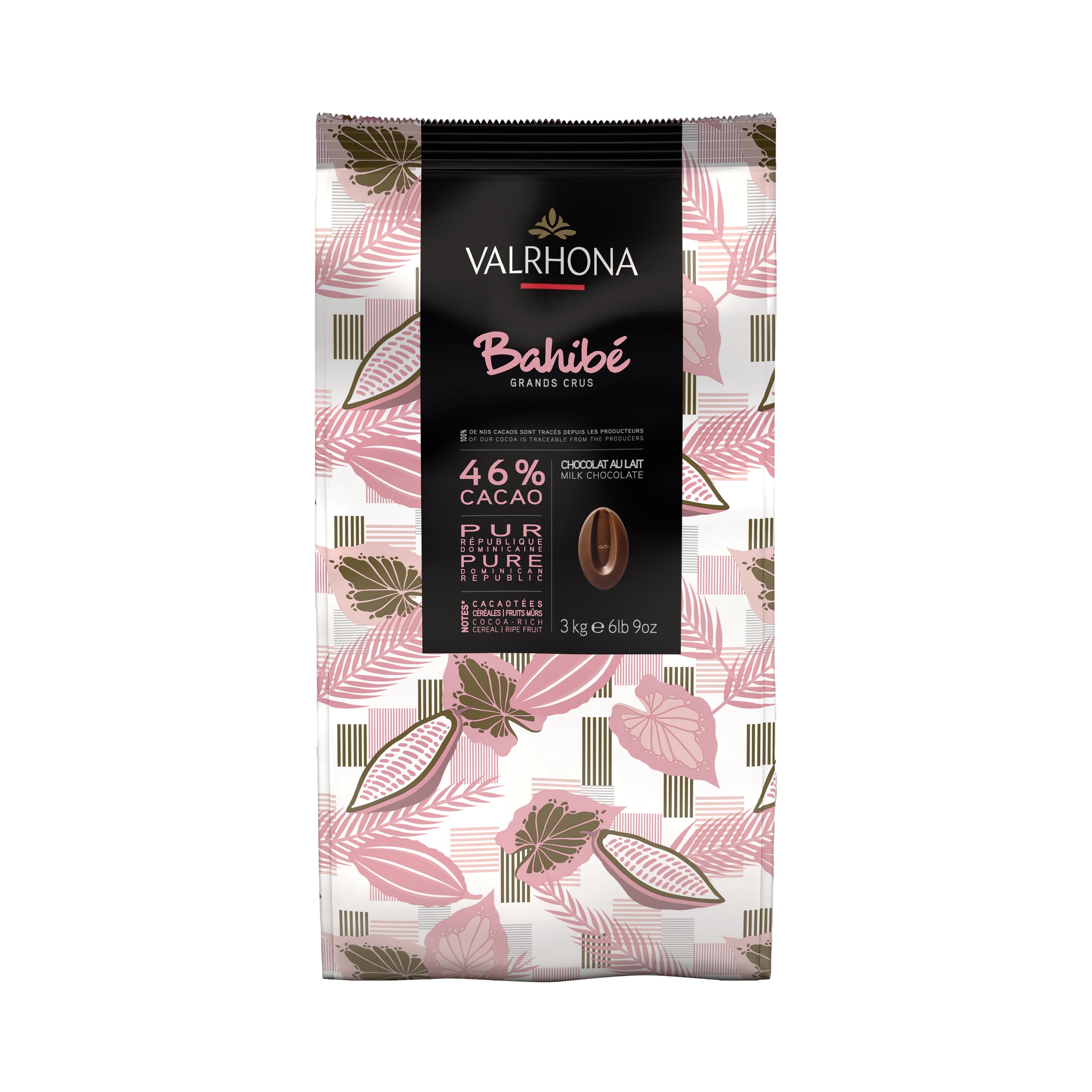 Chocolat de couverture au lait Bahibé 46% fèves - 3kg