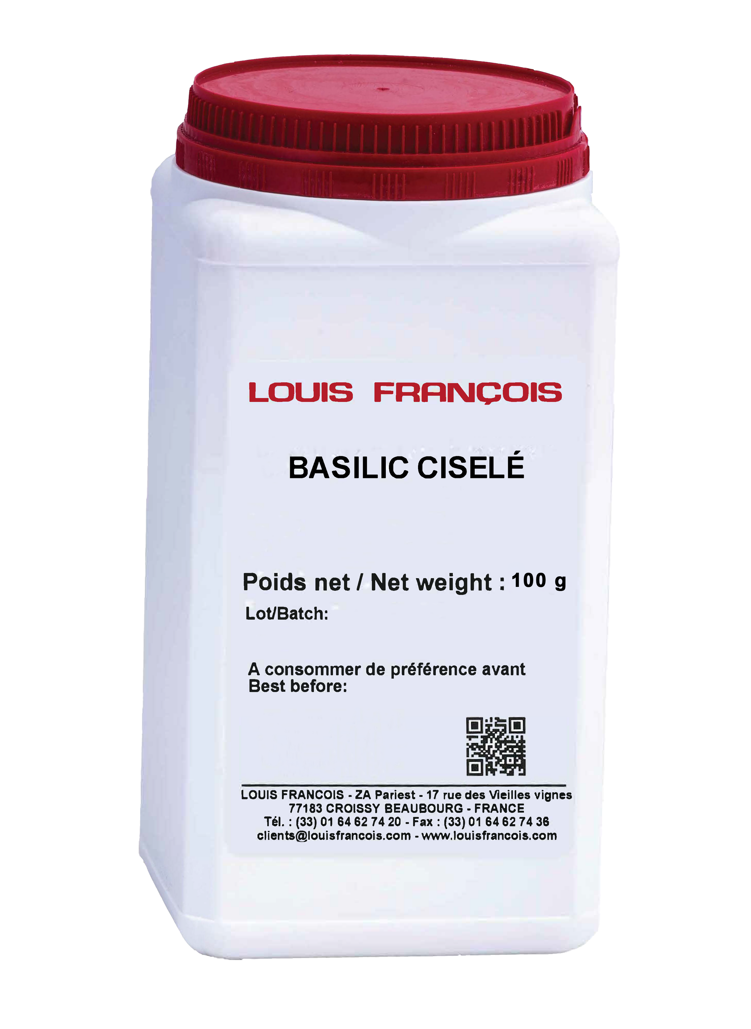 Basilic ciselé déshydraté - 100g
