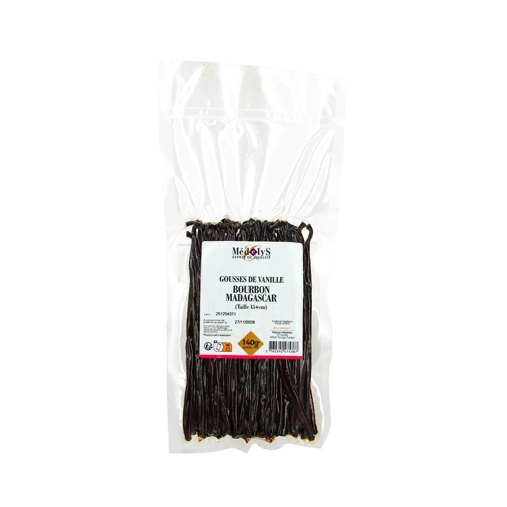Gousses de vanille Bourbon Madagascar Médelys - 140G