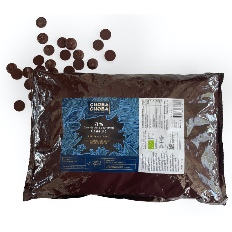 Chocolat de couverture Oswaldo noir 71% - 2kg