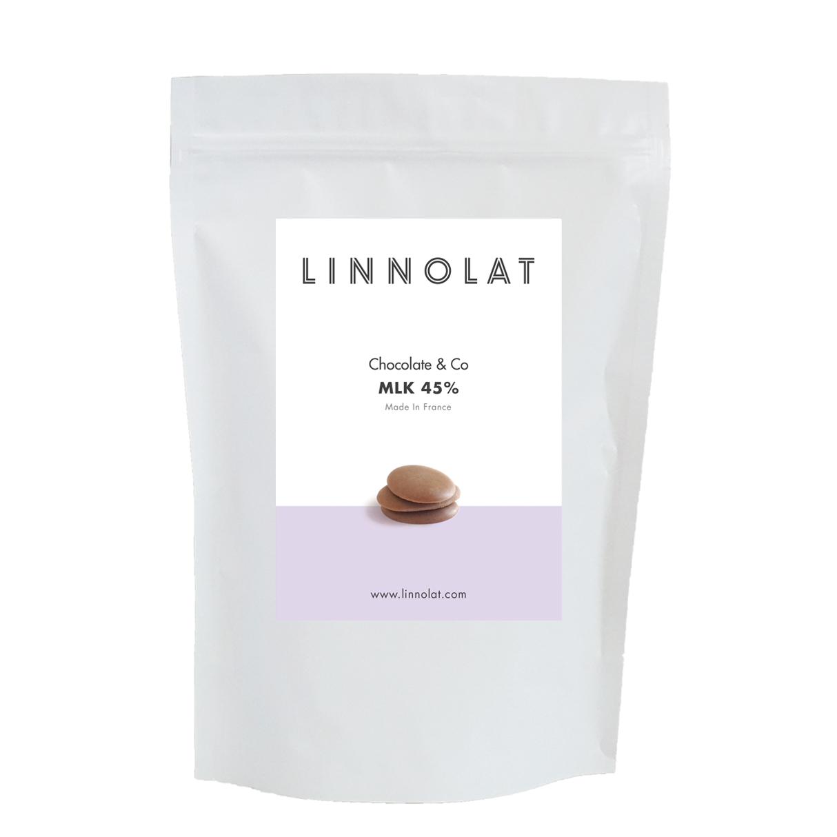 Chocolat de couverture végétal MLK 45% au tourteau d'amande - 1kg