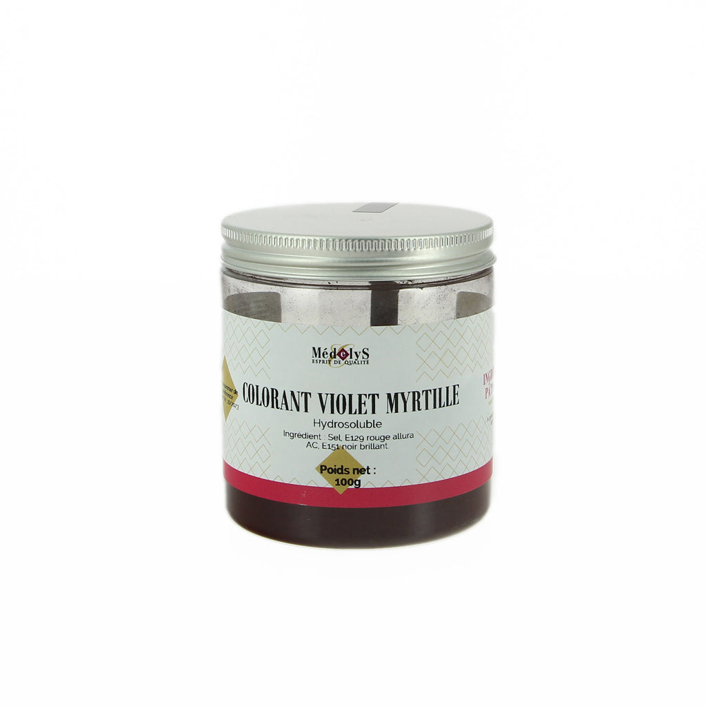 Colorant violet myrtille hydrosoluble - 100g