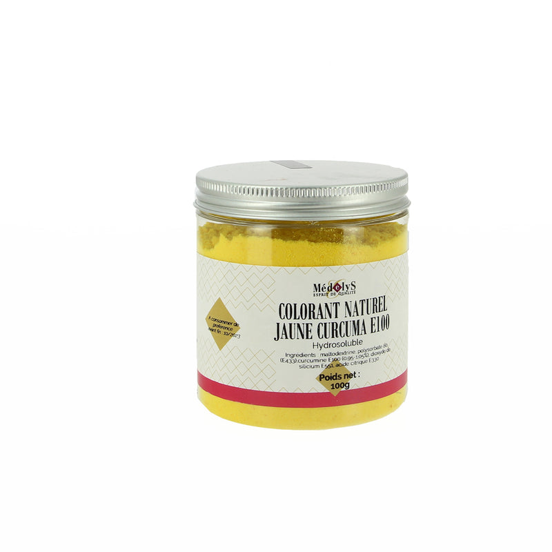 Colorant jaune curcuma naturel - 100G