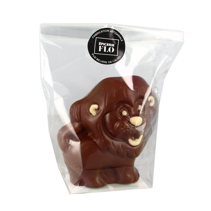 Lion en chocolat au au lait 14cm - 180g