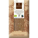 Tablette de chocolat au lait origine St Domingue 39% et caramel & sel de Guérande - 100g