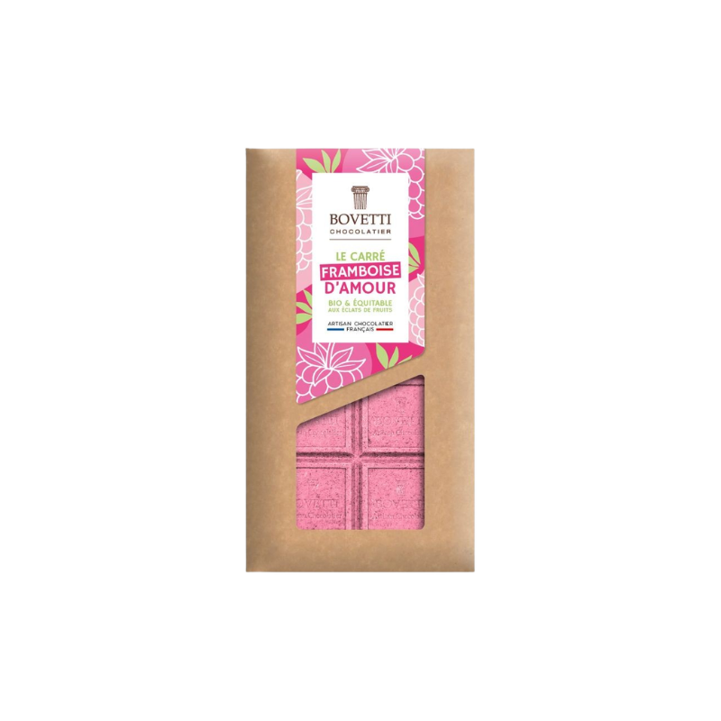 LE CARRE FRAMBOISE D'AMOUR CHOCOLATE BAR 80G