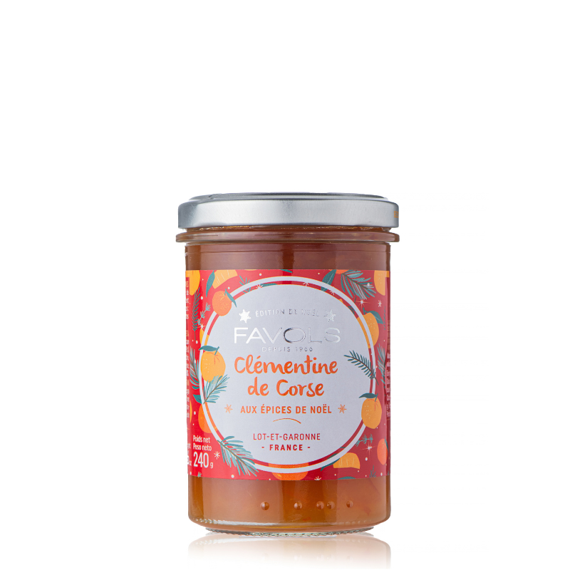 Confiture à la Clémentine de Corse aux épices de Noël - 240g