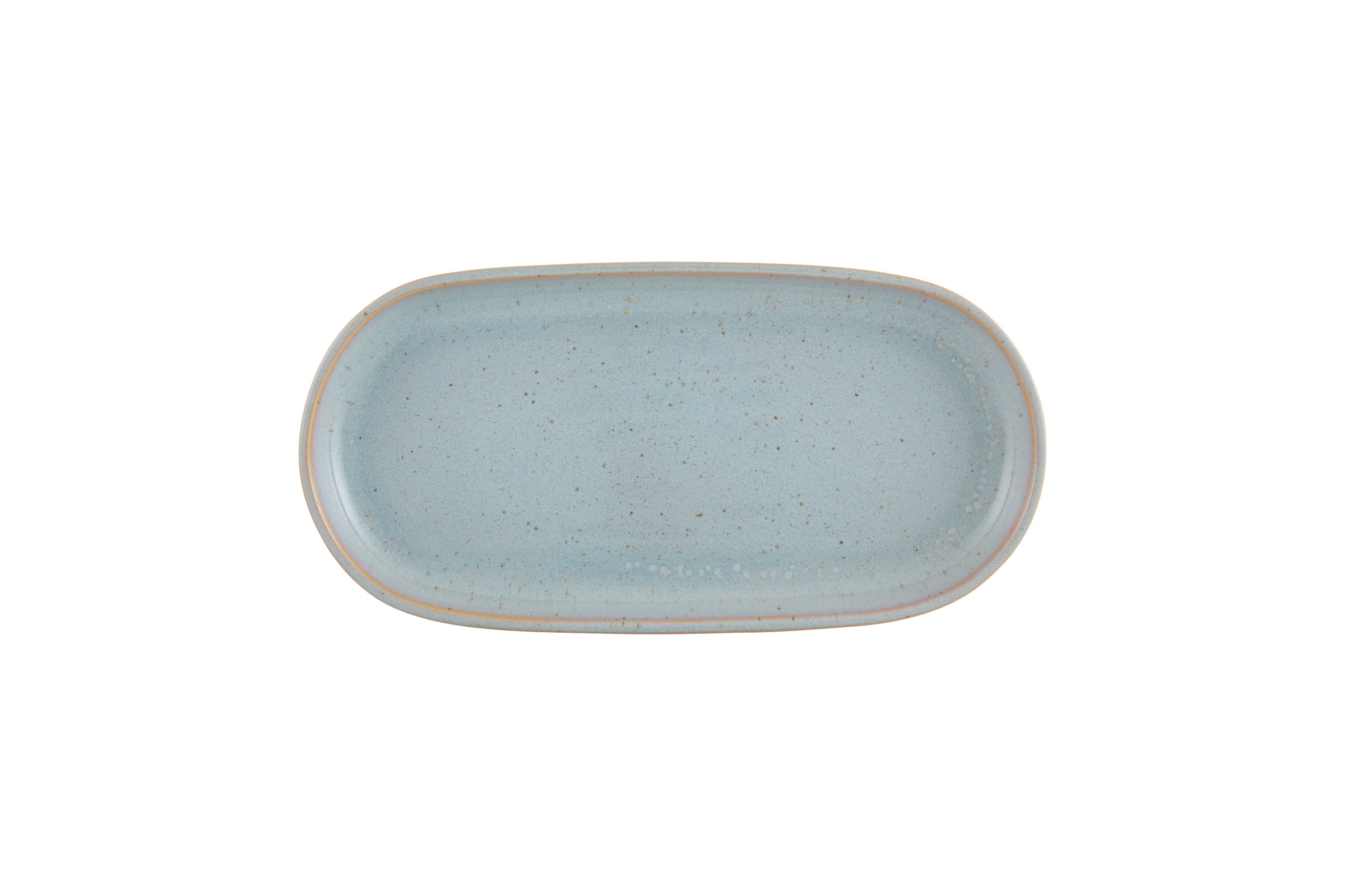 Plat oval - Grès Ø 30x15x3 cm - Gemstone ( 050236 ) (12 X 1 unité )