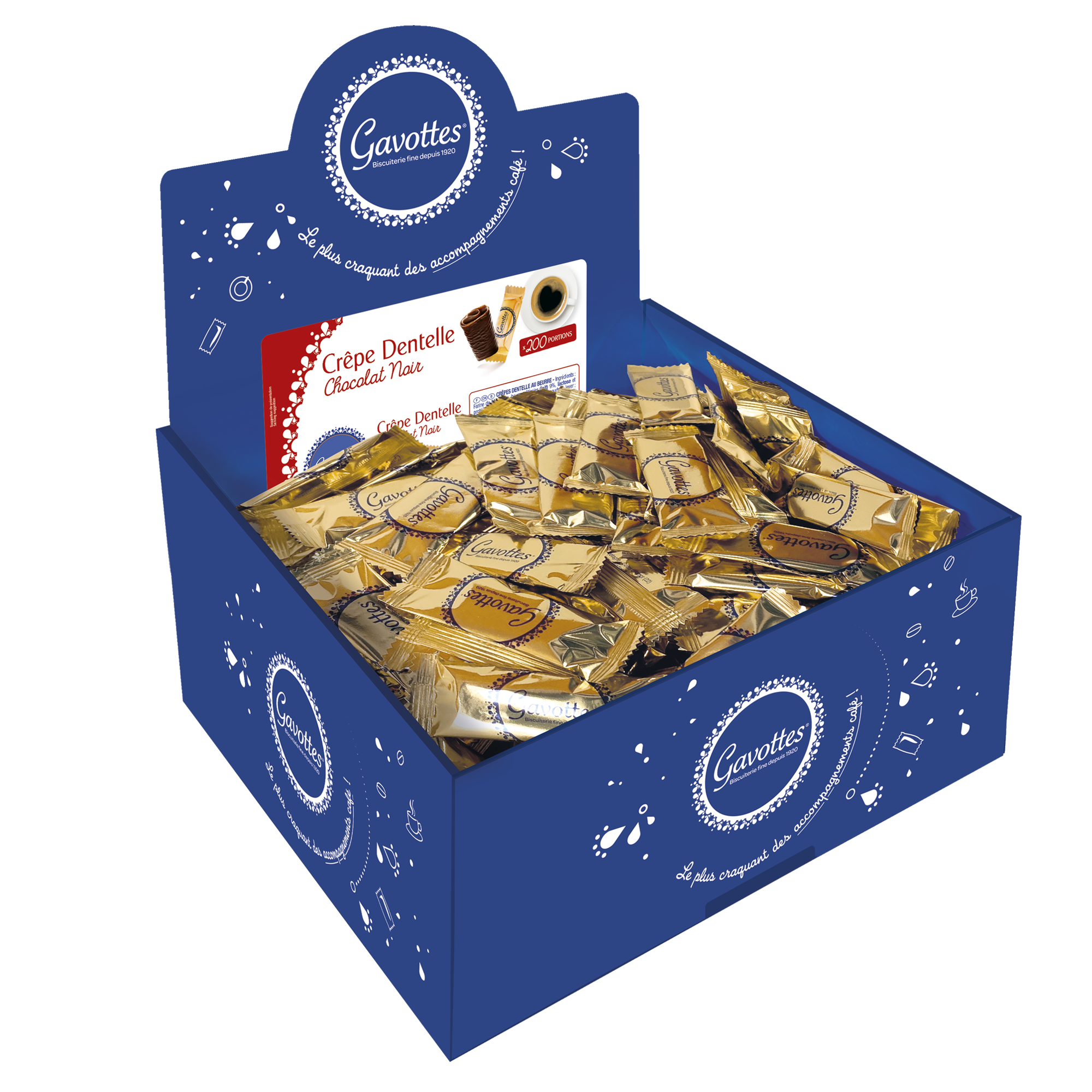 Gavottes chocolat noir en vrac, 200 unités - 1kg