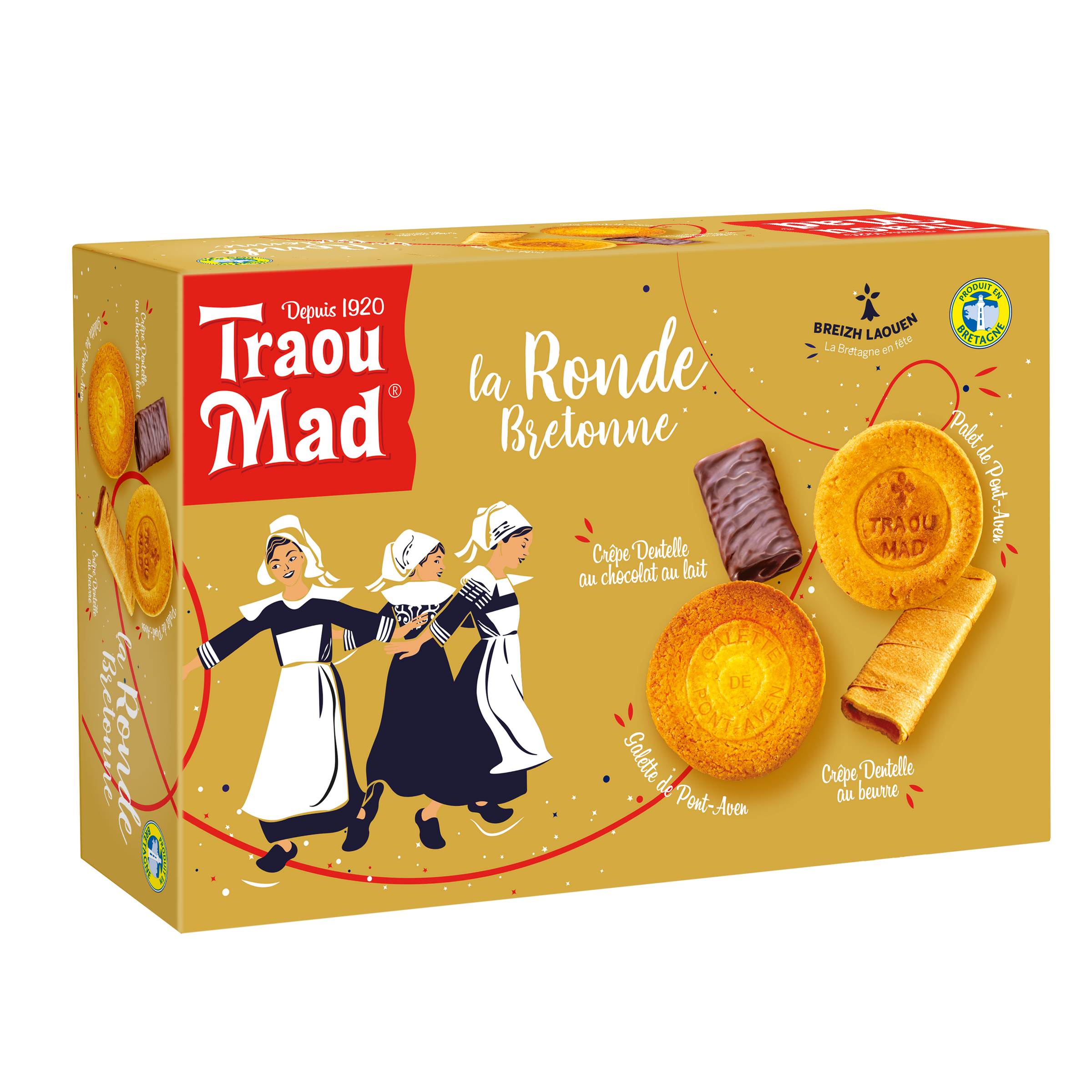 Coffret d'assortiment de biscuits La Ronde Bretonne - 245g