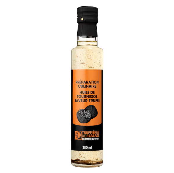 Huile de tournesol saveur truffe et éclats de truffe d'été - 250ml