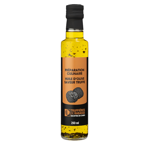 Huile d'olive saveur truffe et éclats de truffes melanosporum - 250ml