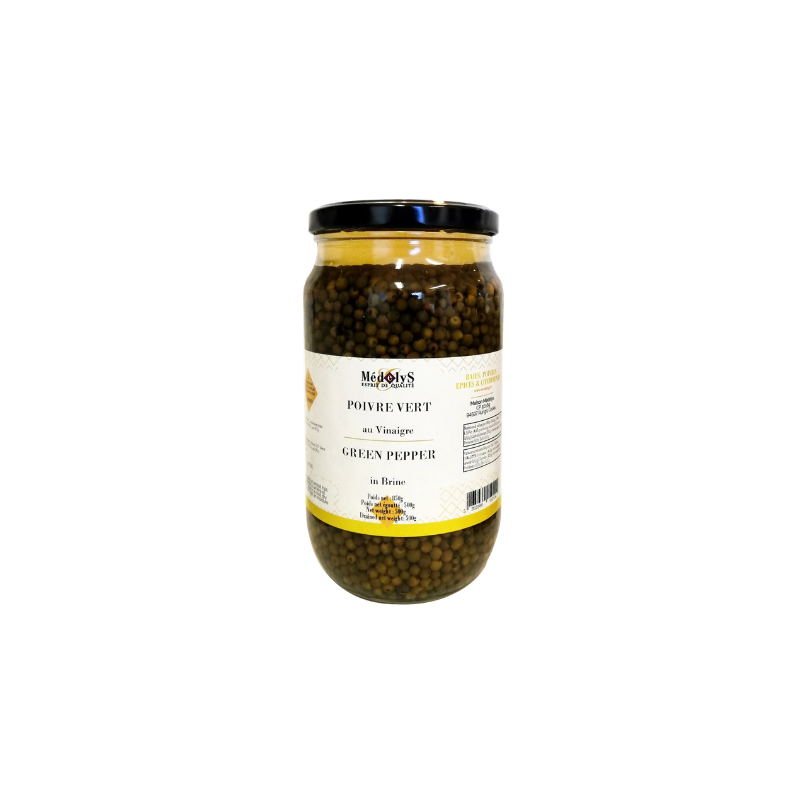 Poivre vert de Madagascar au vinaigre (500g net égoutté) -  850g