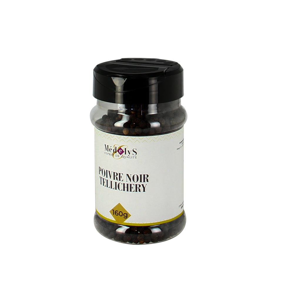 Poivre noir Tellichery  entier - 160g