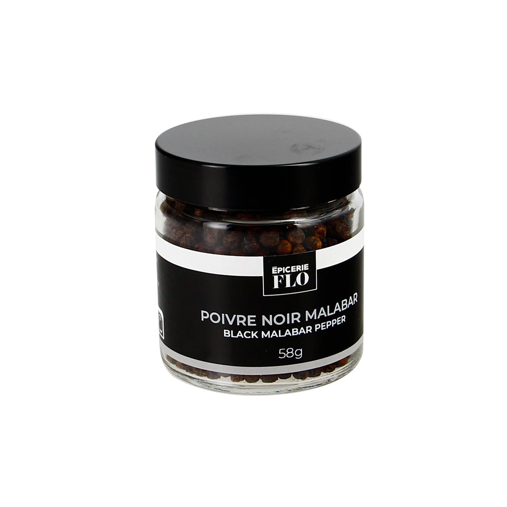 Poivre noir de Malabar en grain - 58g