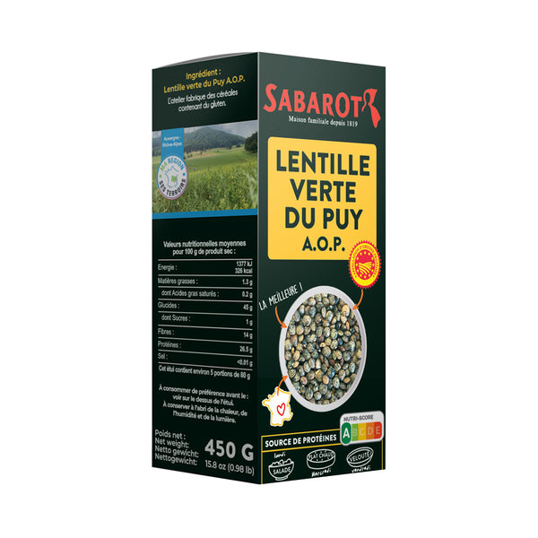 Lentille verte du Puy (légume sec) AOC - AOP