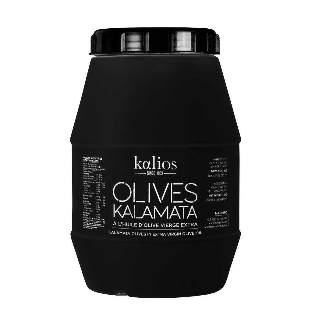 Kalamata Olives Pitted in Olive Oil - 2kg