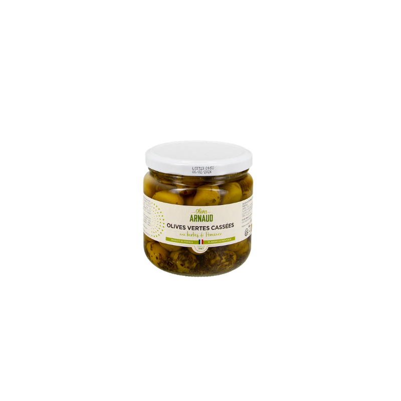 Flavored Broken Green Olives With Herbs - 250G Drained