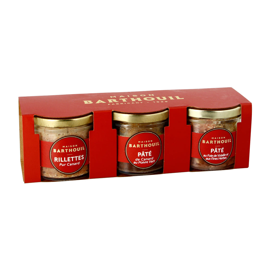 Trio de pâtés de canard en verrine - 3 x 100g