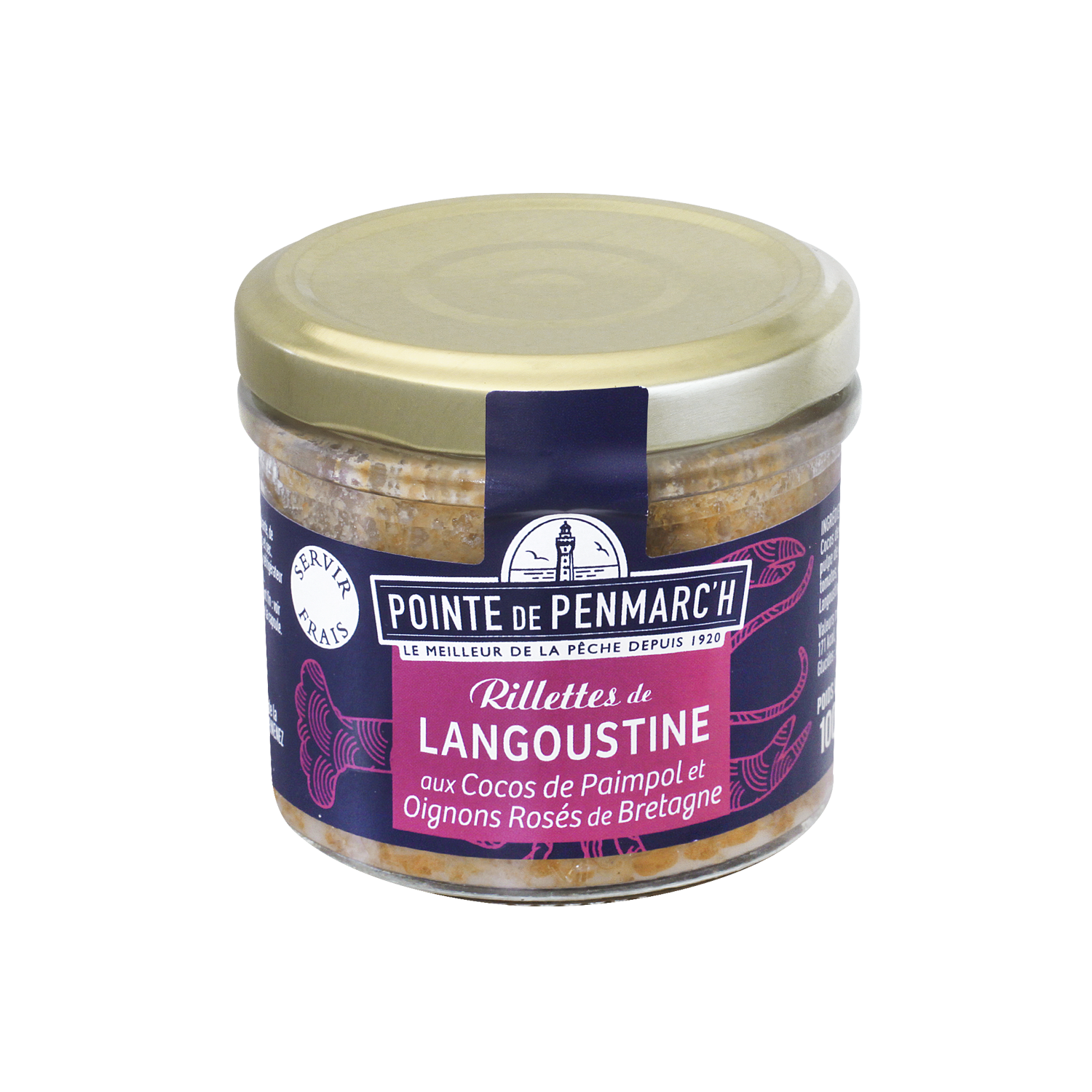 Rillettes de langoustines coco de Paimpol et aux oignons roses de Bretagne - 100g