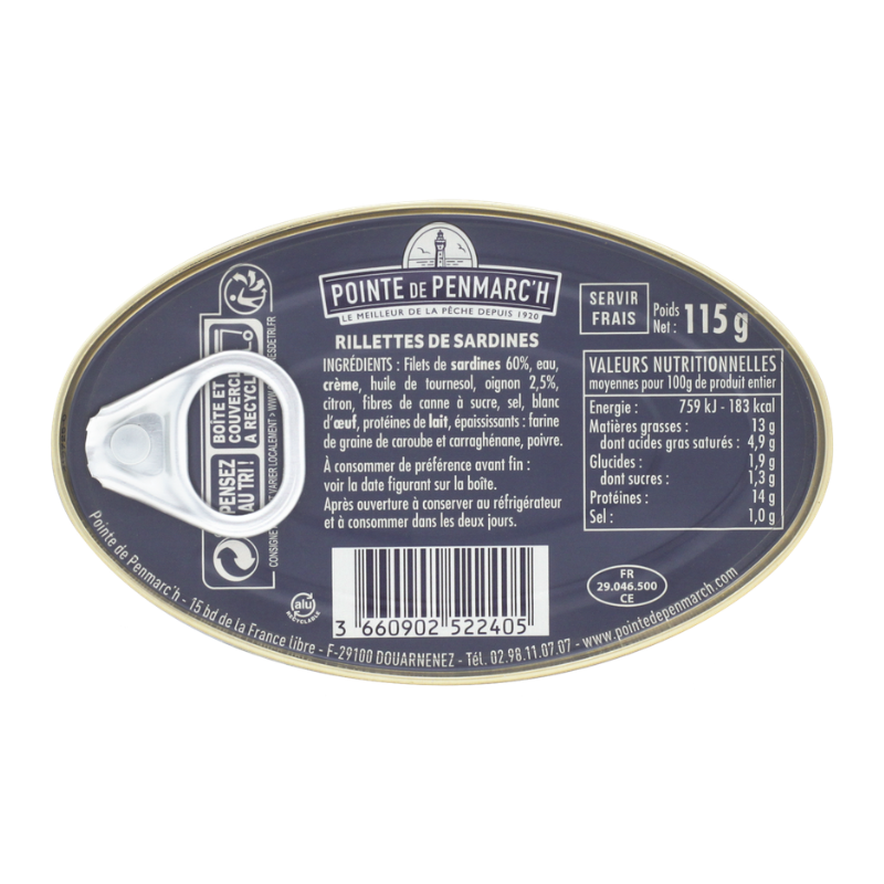 Rillettes De Sardines - 115G