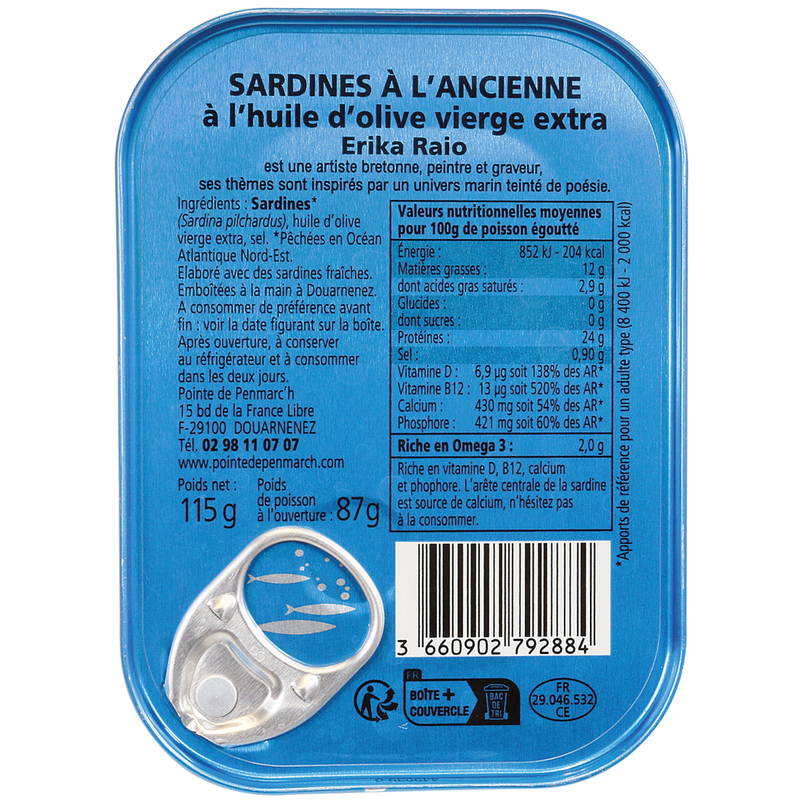 Sardines Millésimés Erika - 115g