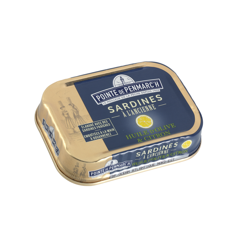 Sardines à l'ancienne à l'huile d'olive vierge extra & citron - 115g