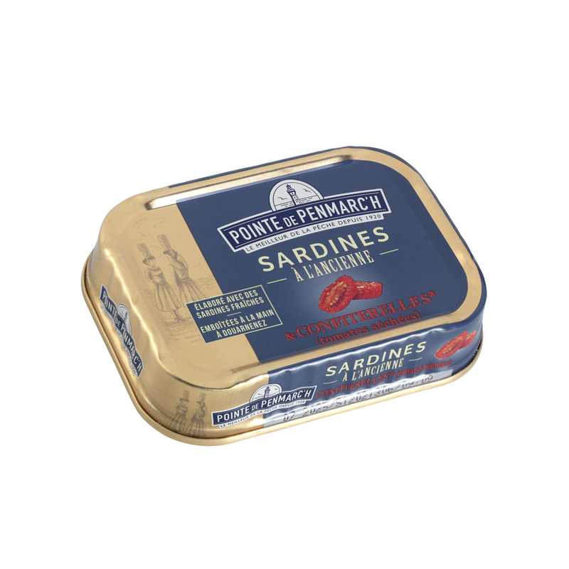 Sardines à l'ancienne à l'huile d'olive extra vierge & confiterelles - 115g