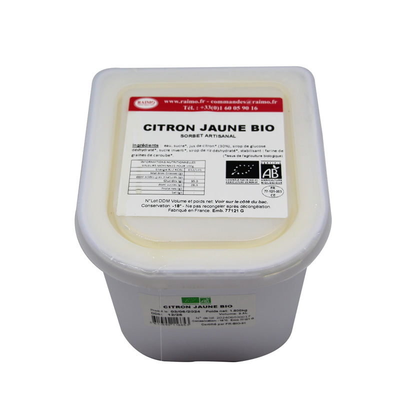 Sorbet au citron jaune - 2,5l