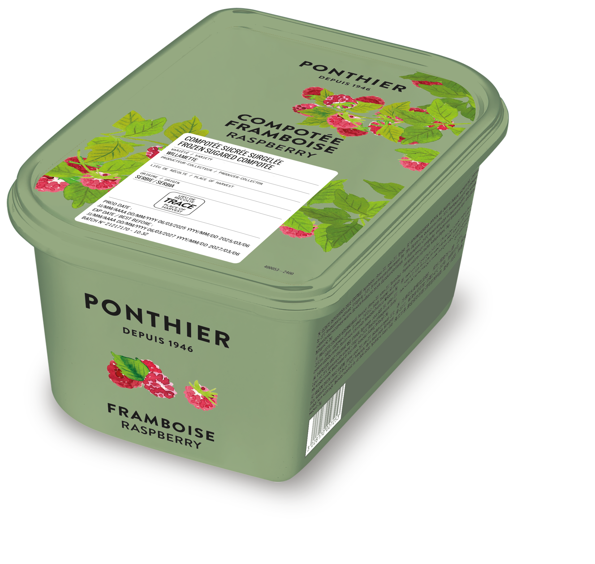 Compotée de framboise Willamette - 1kg
