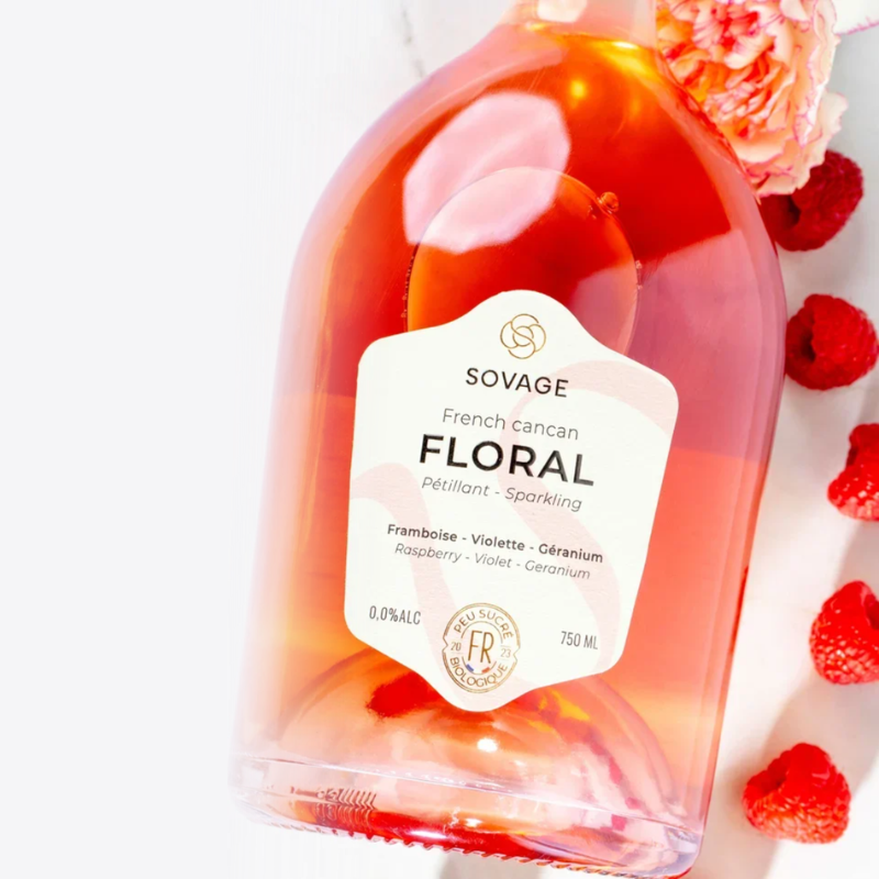 Pétillant Floral - French Cancan, sans alcool biologique, SOVAGE - 75cl