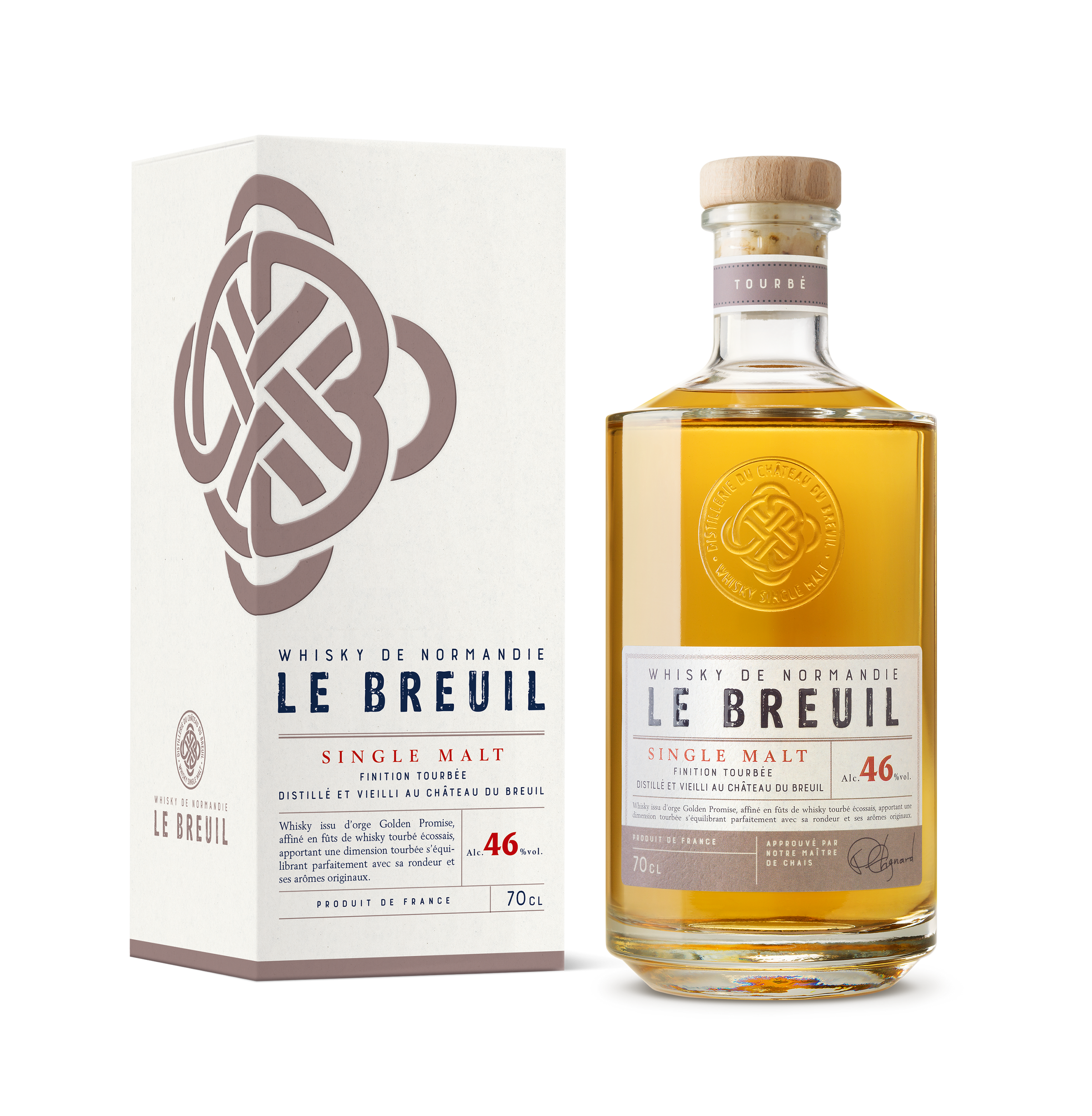 Whisky Normand Le Breuil finition Tourbée 46% - 70 cl