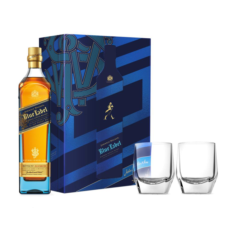 Johnnie Walker Blue Label Coffret 2 verres - 40% - 70cl