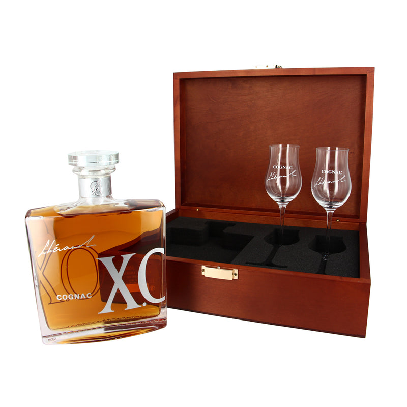 Cognac coffret Lheraud Eugenie 43° + 2 verres - 70cl