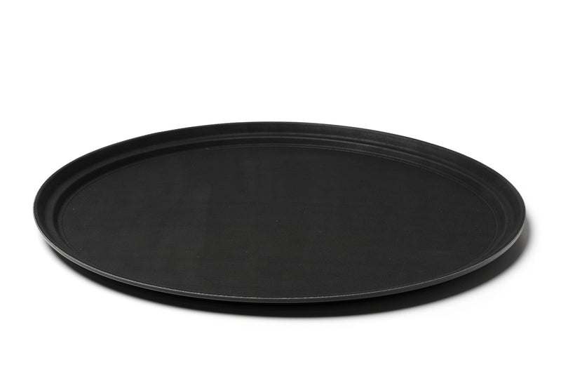 Plateau ovale antidérapant - Noir - 68x56 cm (1 X 1 unité )