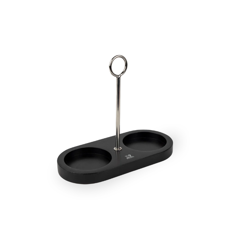 Plateau avec poignée pour deux moulins, bambou, noir mat - E11246 - 6 X 1 unité