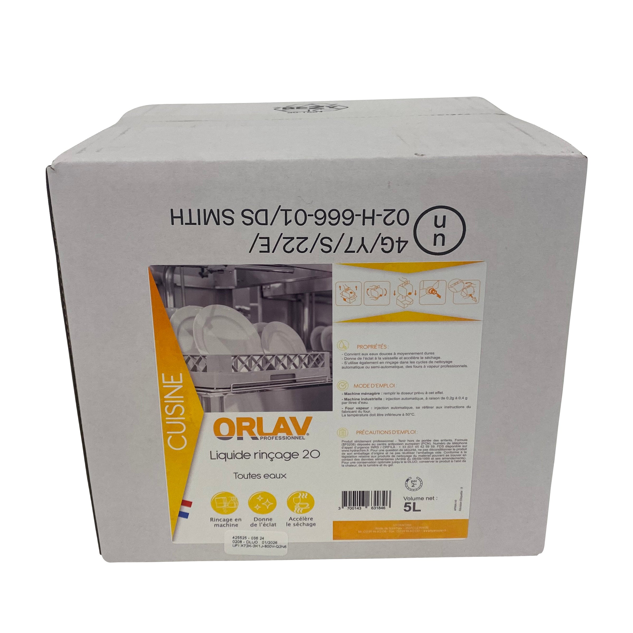 Machine rinse aid 20 - Hard water - 10 L pouch (E16676) (1 X 1 unit)